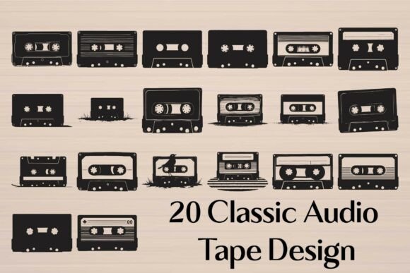 Classic Audio Tape SVG Bundle