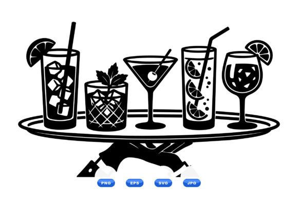 Cocktail Drinks Tray SVG Embroidery Review