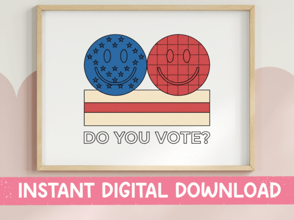 Do You Vote Smiley Face Duo SVG