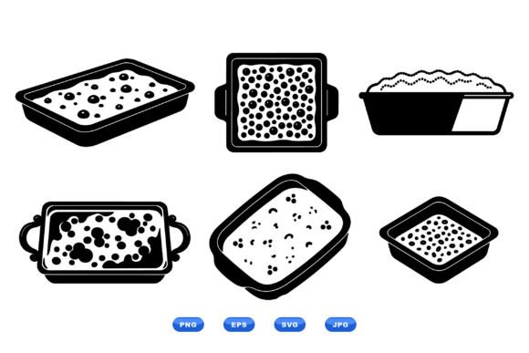 Retro Baking Dish Icons Set Review