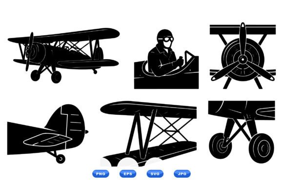 Retro Biplane Vector Set: A Designer’s Stitch Test