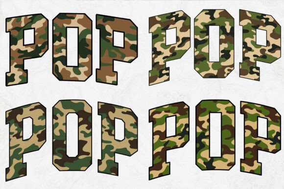 Retro Camo Pop Design Sublimation Print