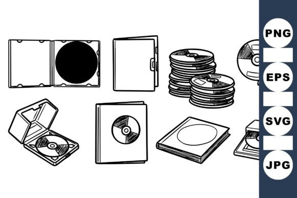 Retro CD Disc Vector Set Review