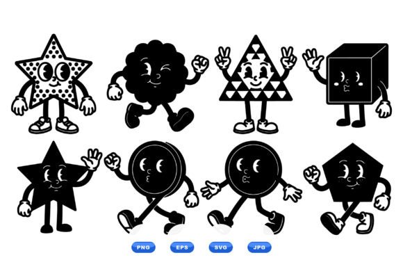 Retro Geometric Character Clipart Embroidery Review