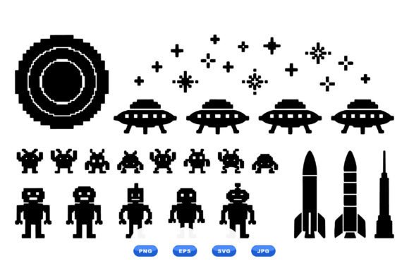 Retro Pixel Space Icons Embroidery Review