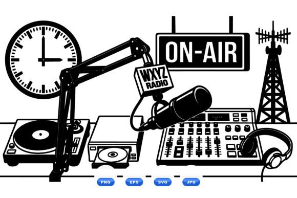 Retro Radio Studio Clipart Review