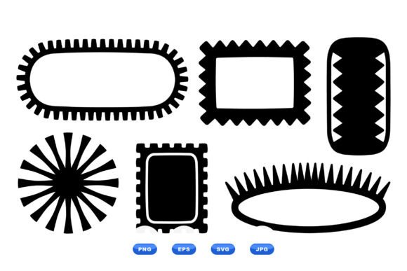 Retro Spiky Frame Clipart Review