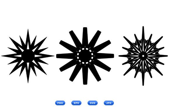 Retro Sunburst Star Clipart Review