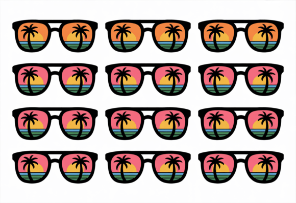 Retro Sunset Palm Tree Sunglasses Embroidery Review
