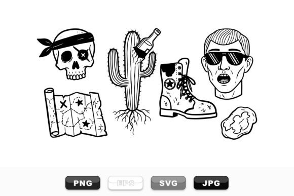 Retro Tattoo Style Elements Set