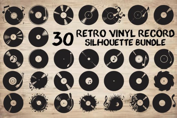 Retro Vinyl Record Silhouette Bundle Review