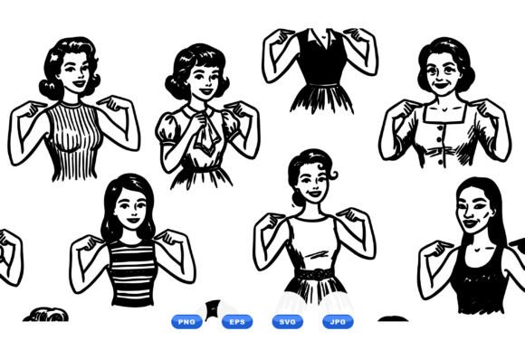Retro Woman Portrait Clipart Review