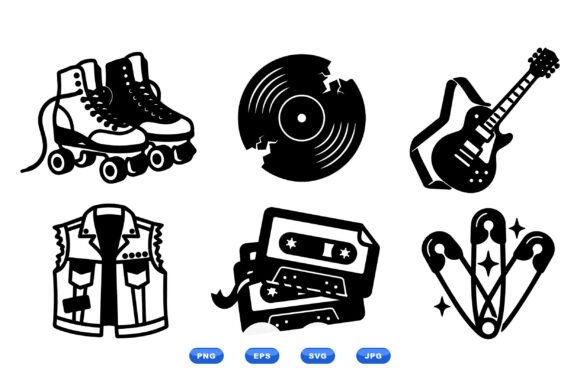 Vintage Rock Music Icons Svg Review